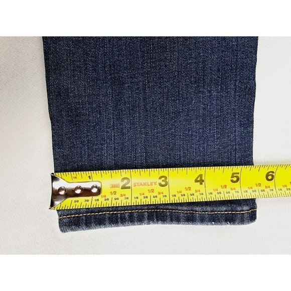 American Eagle Outfitters Size 2 Long Super Stretch Skinny Blue Denim Logo Jeans - Picture 4 of 13
